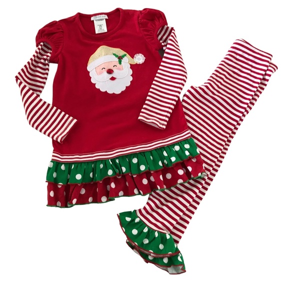 Bonnie Jean Christmas Santa Outfit 6x - Picture 1 of 5